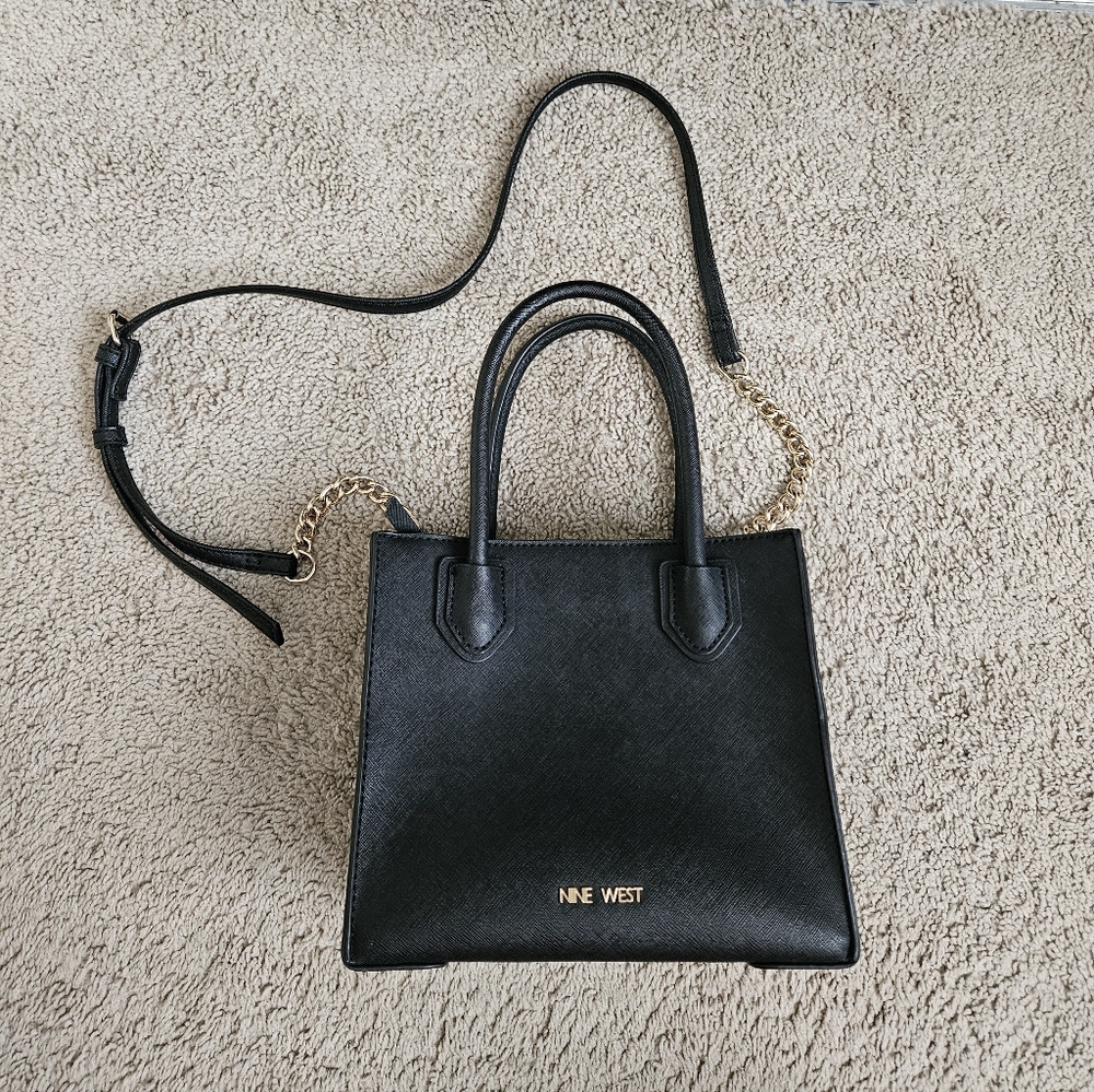 Black Nine West Square Crossbody Purse